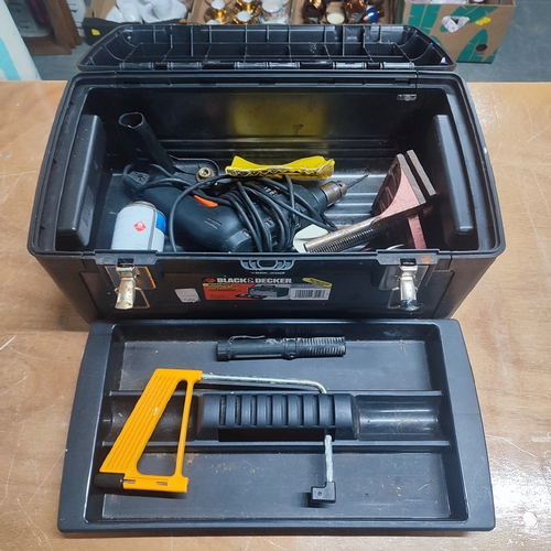 384 - A Black & Decker toolbox with contents