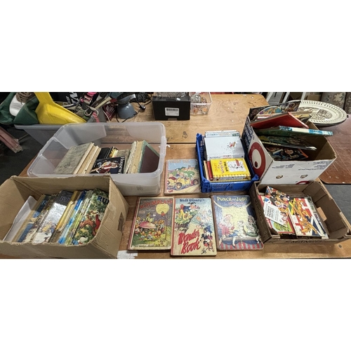 353 - large collection of assorted books and cigarette cards including rupert and Enid Blyton