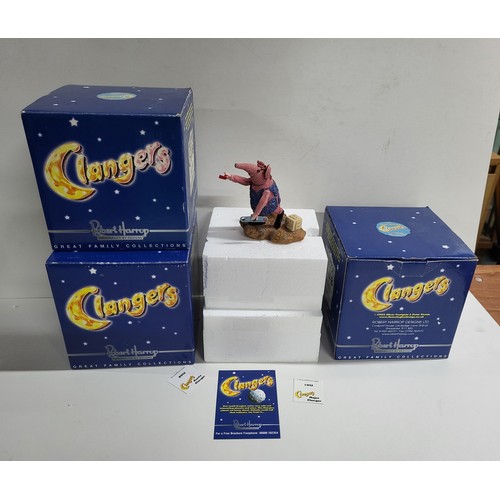 300 - Three boxed clangers figures (Qty)