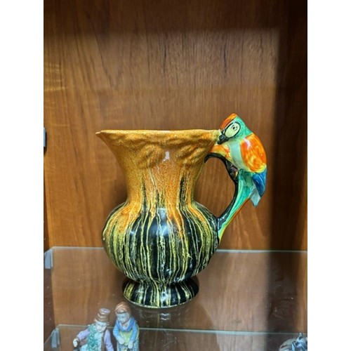 329 - Colourful jug with Lovely Orange pattern