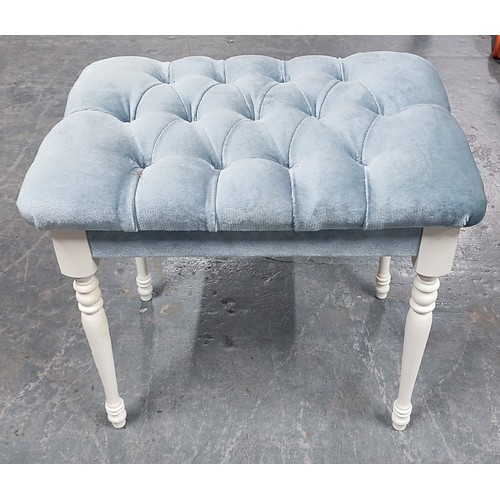 392 - A modern lilac velvet upholstered stool