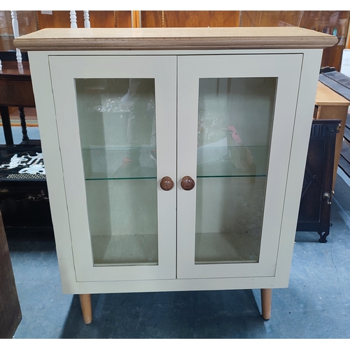 414 - A modern country-style glazed cabinet