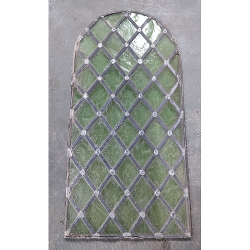 386B - Antique leaded arch top window