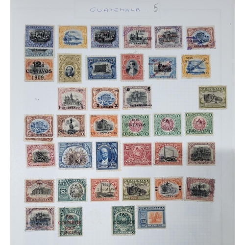 125 - Dealer sheets depicting Guatemala used and unused, over-prints, sets etc including from 1871 coat of... 