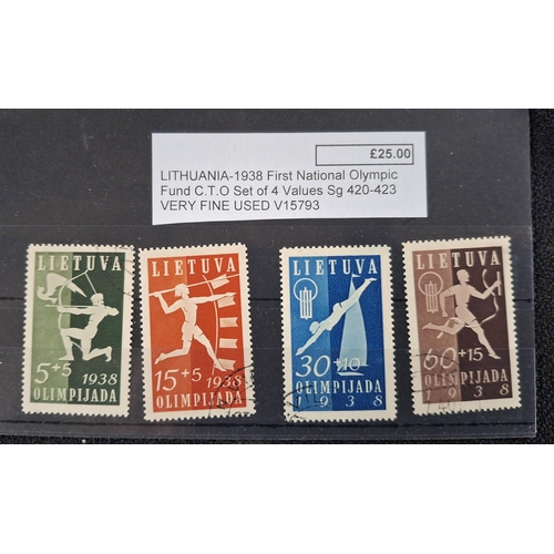 148 - Four dealer cards containing Iceland used 1876 brown 16 aur (SG 31) , Spanish Andorra 1976 8p (SG 67... 