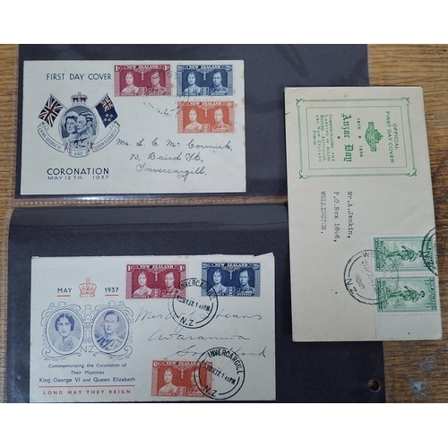 149 - Six 1937 New Zealand FDC relating to the coronation of KGVI and Queen Elizabeth together with a New ... 