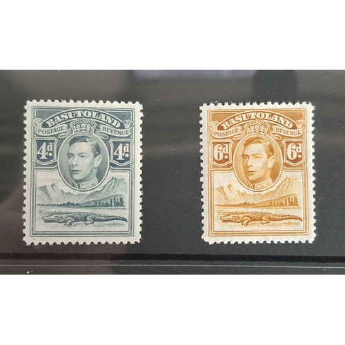 150 - KGVI 1938 Basutoland landscape (UMM) set of 10, 1/2d to 5/ (10)