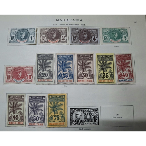 160 - Album page containing 1906 Mauritania set of 6 