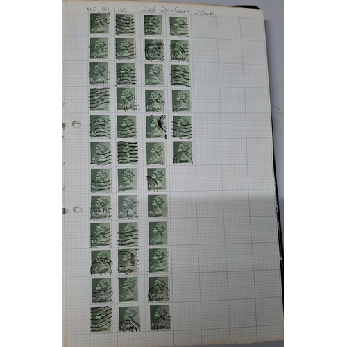 113 - Black stamp album containing a large quantity of various Machins including some regionals