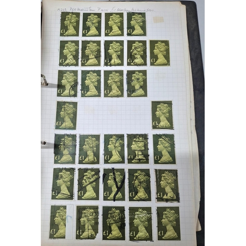 113 - Black stamp album containing a large quantity of various Machins including some regionals