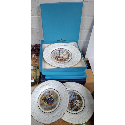 63 - Collection of Coalport decorative 1980s Christmas plates