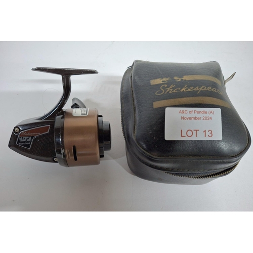 13 - Cased Shakespeare fishing reel