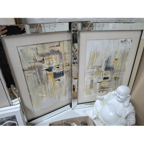 27 - Pair of Framed modern oils (2)