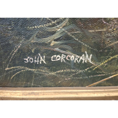 95 - Large John CORCORAN (born 1940 Nelson, Lancs) oil on canvas 