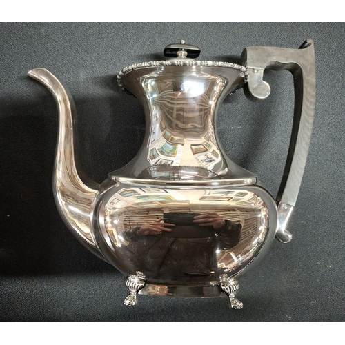 102 - Edward Viner 1961 Sheffield silver teapot in a neo-classical style,

765 grams gross