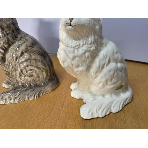 82 - Two large Beswick, seated Cats both with impressed marks 1867 (2),

20cm tall