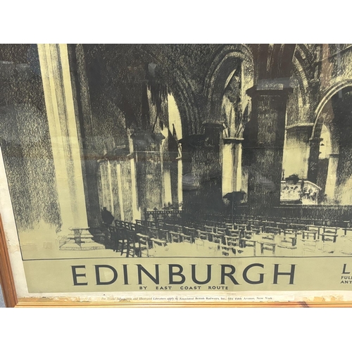 7 - Fred TAYLOR (1875-1963) large black & white poster depicting the interior of Edinburgh Cathedral for... 