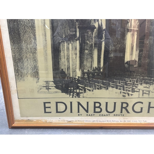 7 - Fred TAYLOR (1875-1963) large black & white poster depicting the interior of Edinburgh Cathedral for... 