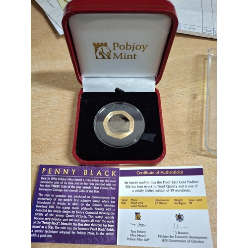 177 - Gibraltar 2020 22ct gold limited edition (99) proof piedfort 