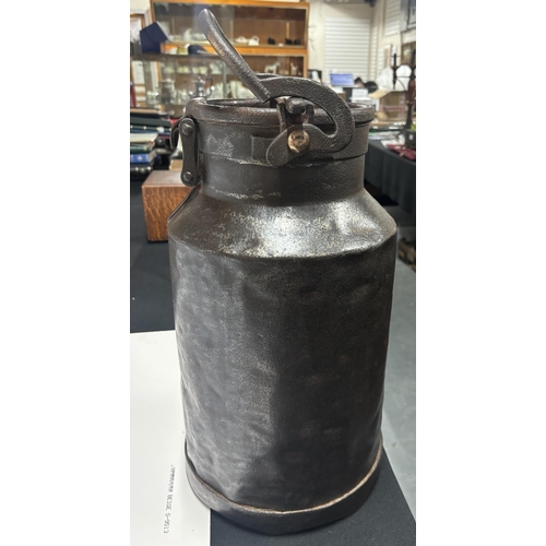 193 - Antique cast metal milk churn