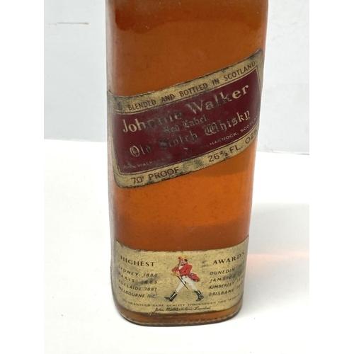 146 - An old bottling of Johnnie Walker Red label which, we estimate, dates from the late 1960s,

262/3 fl... 