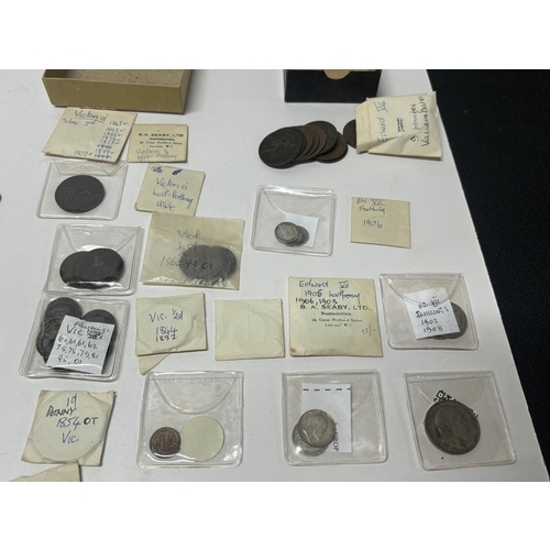 130 - Large collection of coins including Silver etc some from 1840s