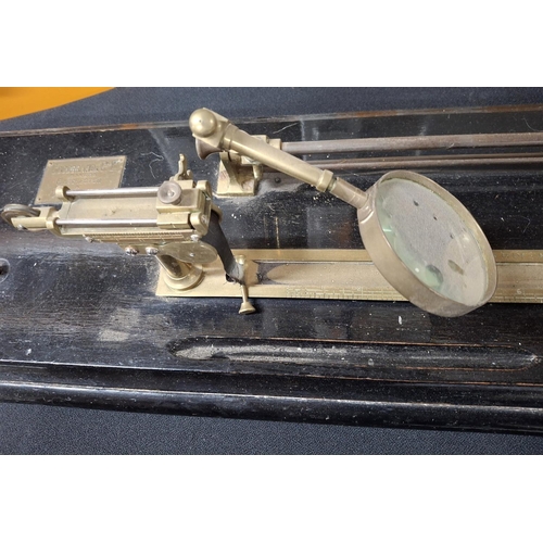 137 - Goodbrand & Co Ltd of Manchester, early 20thC testing machine for cotton or flax,

74cm long x 27cm ... 