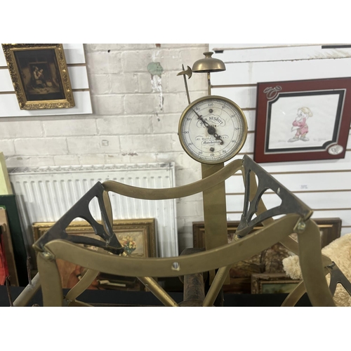 8 - ANTIQUE WOOL YARN WINDER by JOHN NESBITT of MANCHESTER,

Approx 71cm long by 41cm wide X 75cm tall