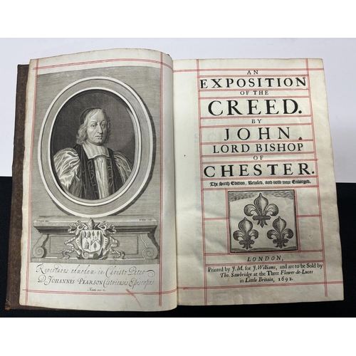 13 - An Exposition of the Creed by John, Lord Bishop of Chester, published 1962 with original tooled leat... 