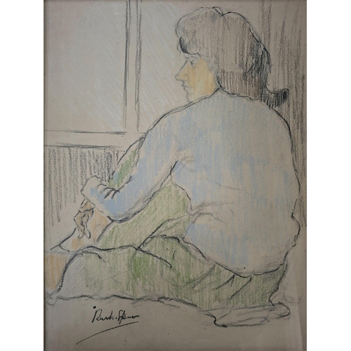 132 - Pastel portrait of a middle aged woman indistinctly signed but which we believe is for Ruskin SPEAR ... 