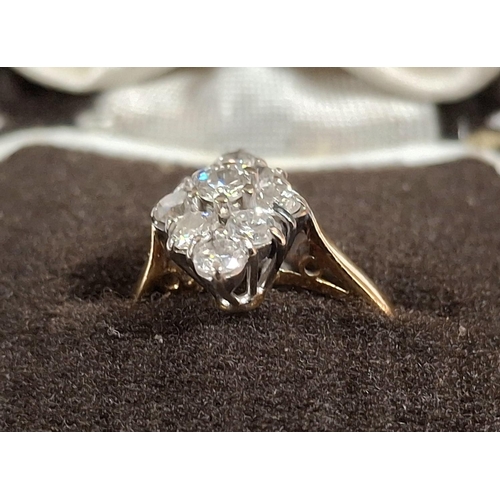 233 - fully hallmarked 18ct yellow gold boats style ring inset with brilliant cut (approx 1ct) diamond rin... 