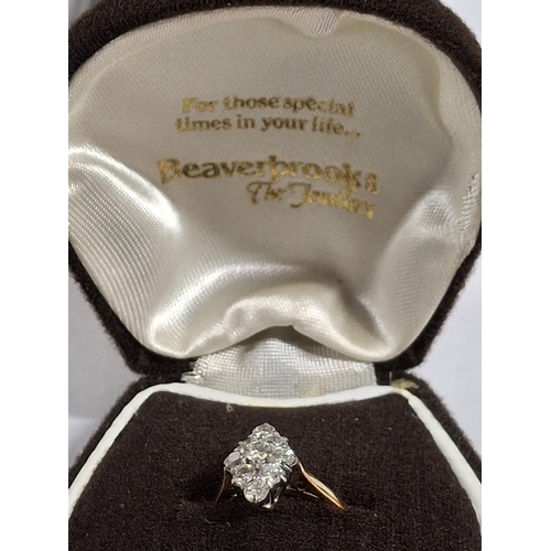 233 - fully hallmarked 18ct yellow gold boats style ring inset with brilliant cut (approx 1ct) diamond rin... 