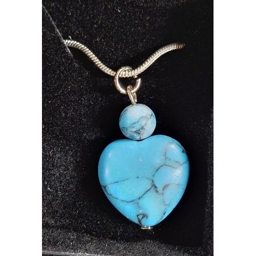 72 - Three 925 silver chains with a crystal Angel pendant, a Murano style glass heart pendant and a blue ... 