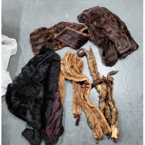 234 - Collection of various furs and pelts including a fur coat (Qty)