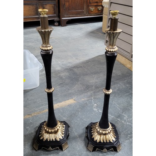 245 - Pair of oil lamp stands (2)