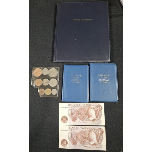 250 - Coins of Great Britain coin set together with 2 Britains first decimal coin sets and another and 2 Q... 