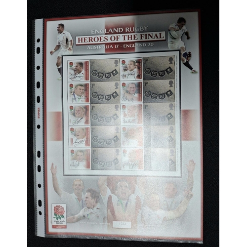 354 - Smiler sheet, 2003 England Rugby Winners - Heroes Of The Final