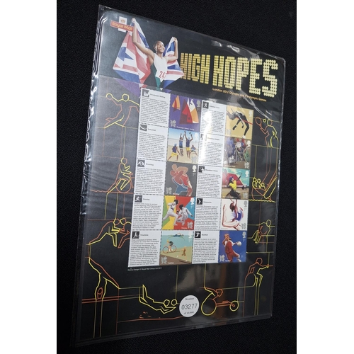 356 - Royal Mail Smilers Stamp Sheet 2012 London Olympics 10 X MNH 1st  class, HIGH HOPES