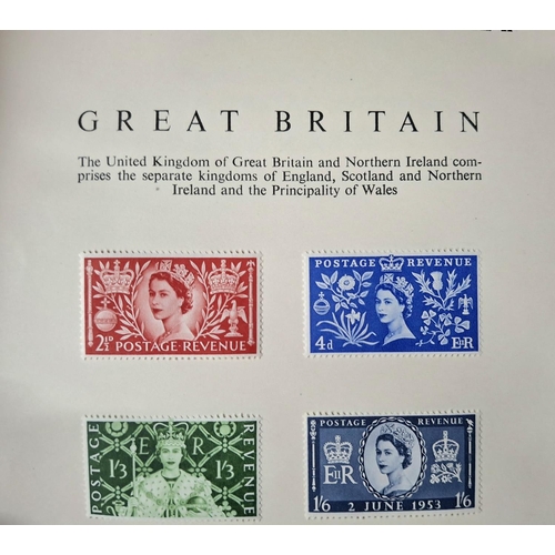 359 - Official QEII coronation album by Stanley Gibbons and G F Rapkin Ltd to include GB and many Commonwe... 