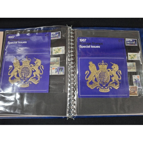 363 - Blue folder containing 4 1960s special stamp packs and a similar Belgium example (5)