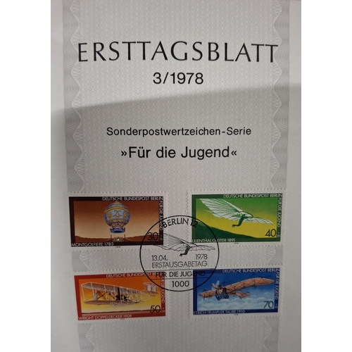 364 - Special green German album containing a complete set of used 1975-1978 West German stamps with offic... 