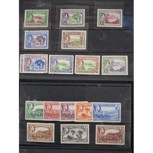 383 - Seven dealer sheet containing MU/unused unmounted various KGVI West Indies sets and stamps (7)