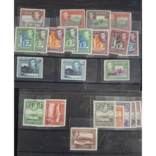 383 - Seven dealer sheet containing MU/unused unmounted various KGVI West Indies sets and stamps (7)