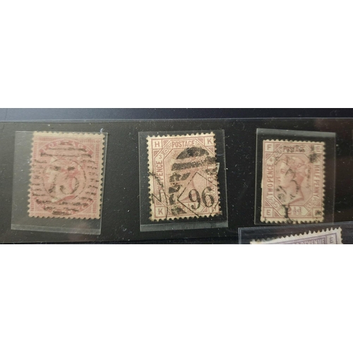 388 - Nine used GB QV stamps including a 1880 4d with fine 75 barrel canx, an 1883-84 6d used, a QV 1883 2... 