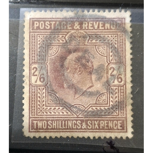 388 - Nine used GB QV stamps including a 1880 4d with fine 75 barrel canx, an 1883-84 6d used, a QV 1883 2... 