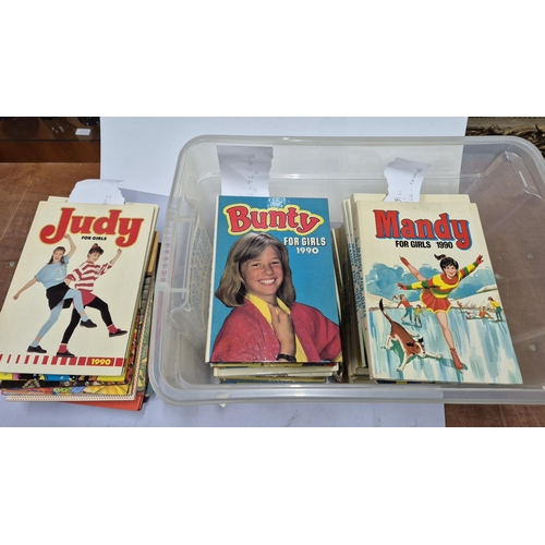 436 - Large quantity of girls annuals, Judy, Bunty and Mandy, all approx 1970s-1990s (Qty)