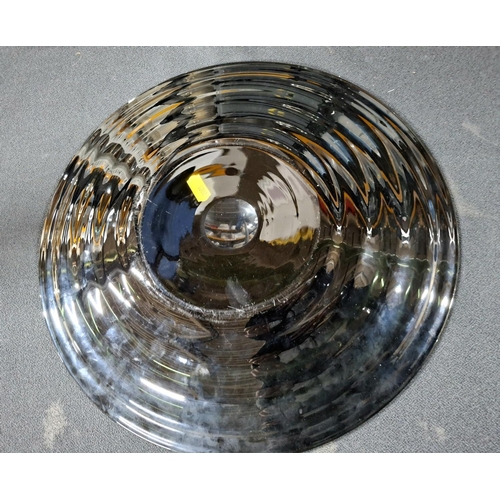 451 - Whitefriars dark glass charger,

37cm in diameter