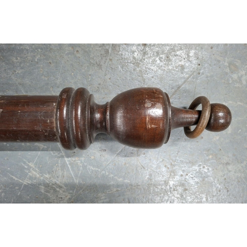 418 - Antique curtain pole together with a framed print after Renoir (2)

The pole approx 240cm long