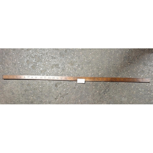 15 - Old wooden yard ruler