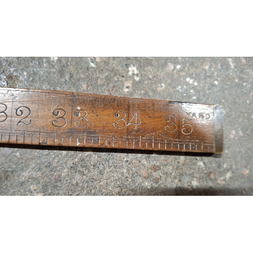 15 - Old wooden yard ruler